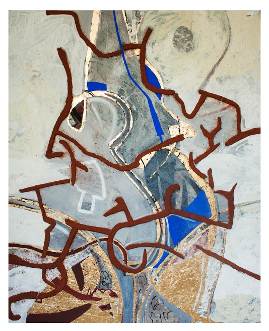 ,,Mapa uma,, 140x120, kombinovana tehnika 2015