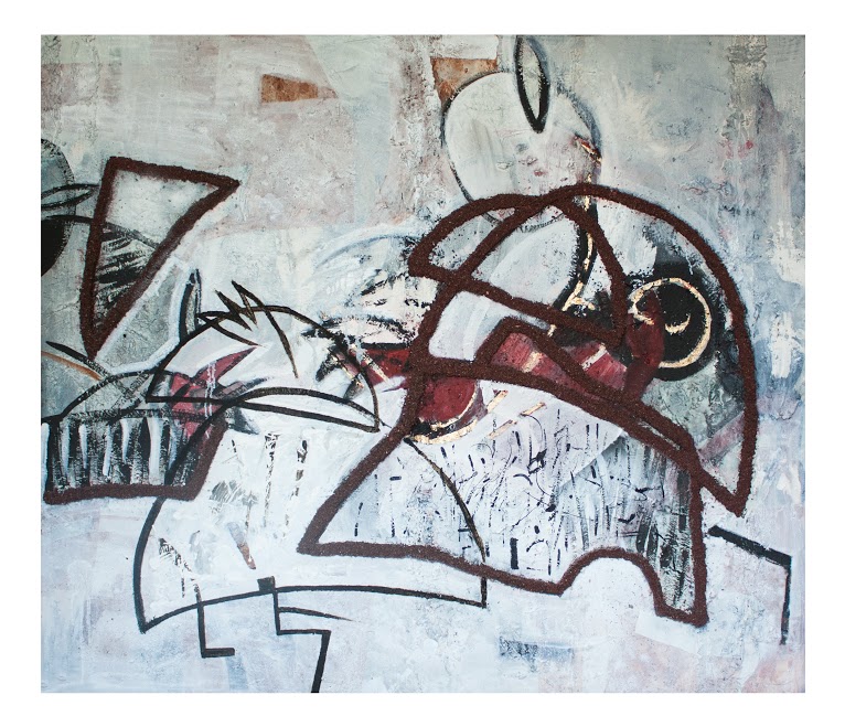 ,,Ograda,, 120x140, kombinovana tehnika