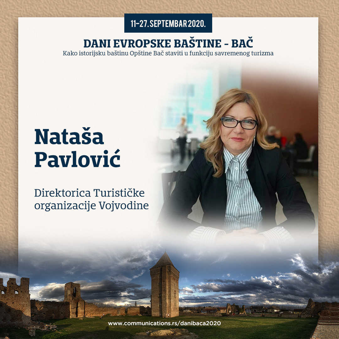 DANI EVROPSKE BAŠTINE BAČ: Nataša Pavlović – Uređena kupališta i manifestacije na otvorenom zasigurno mogu da održe u životu turističku sezonu i u 2021. godini